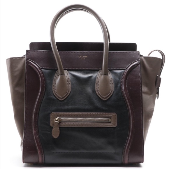 Stunning Céline Tricolor Luggage Handbag Mini in Calfskin Leather - Picture 1 of 12